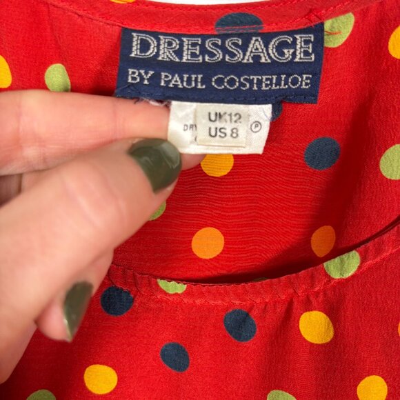 Vintage Silk Polka Dot Tank Top Sleeveless Quiet Luxury Old Money Size Medium - Picture 6 of 6